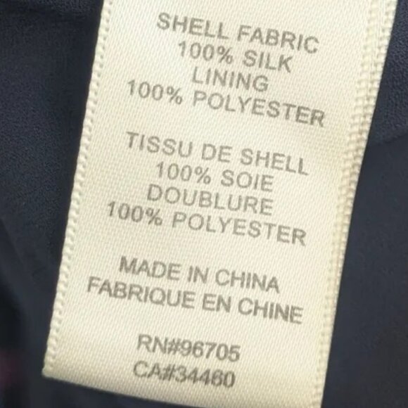 Rebecca Taylor Navy Bellflower Flutter Sleeve Silk Dress NEW - Picture 7 of 8